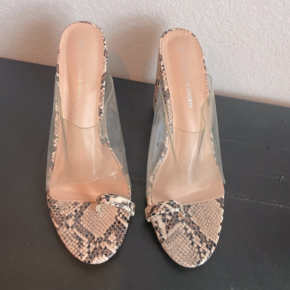 Snakeskin Block Heel Sandals ⭐️BUNDLE & SAVE ⭐️